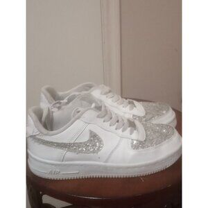 Bling Nike Air Force 1 '07 Shoes with Swarovski Crystal Bedazzled - White Sz 7